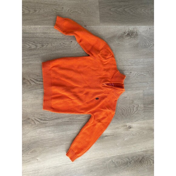 Boys IZOD 4T quarter zip pullover sweater Orange - Picture 2 of 4